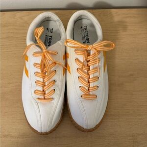 Tretorn Women's White and Orange Sneakers